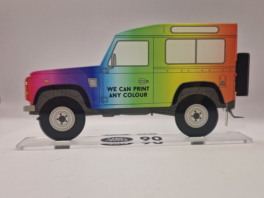 Custom Acrylic 90 – Printed in Any Colour, with Matching Stand