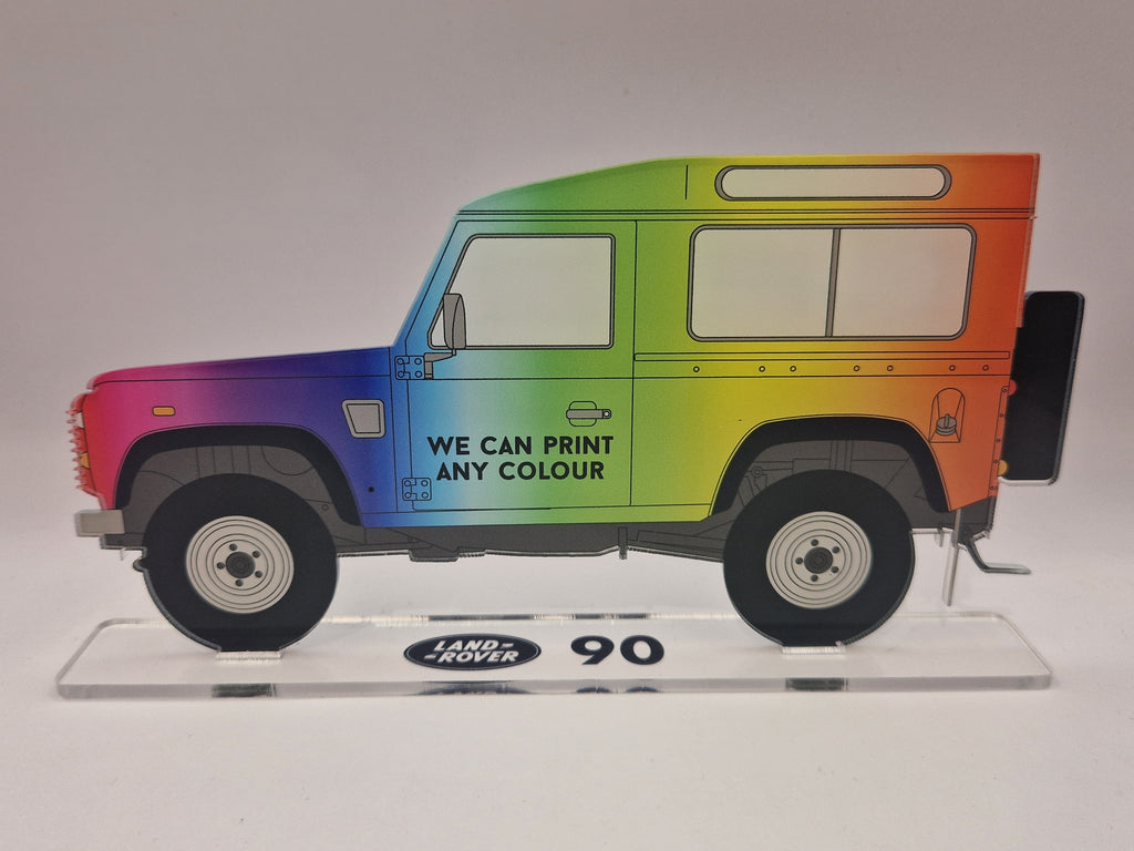 Custom Acrylic 90 – Printed in Any Colour, with Matching Stand
