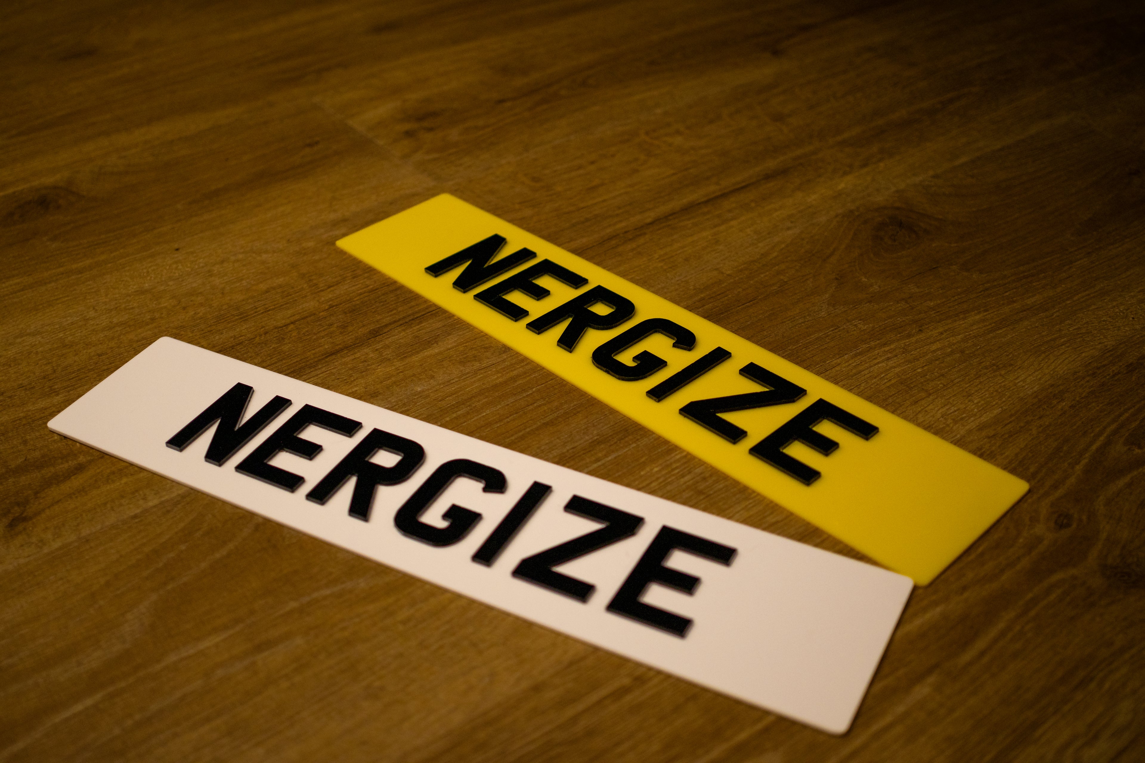 Kustom Show Plates - 3mm Acrylic - Front & Rear