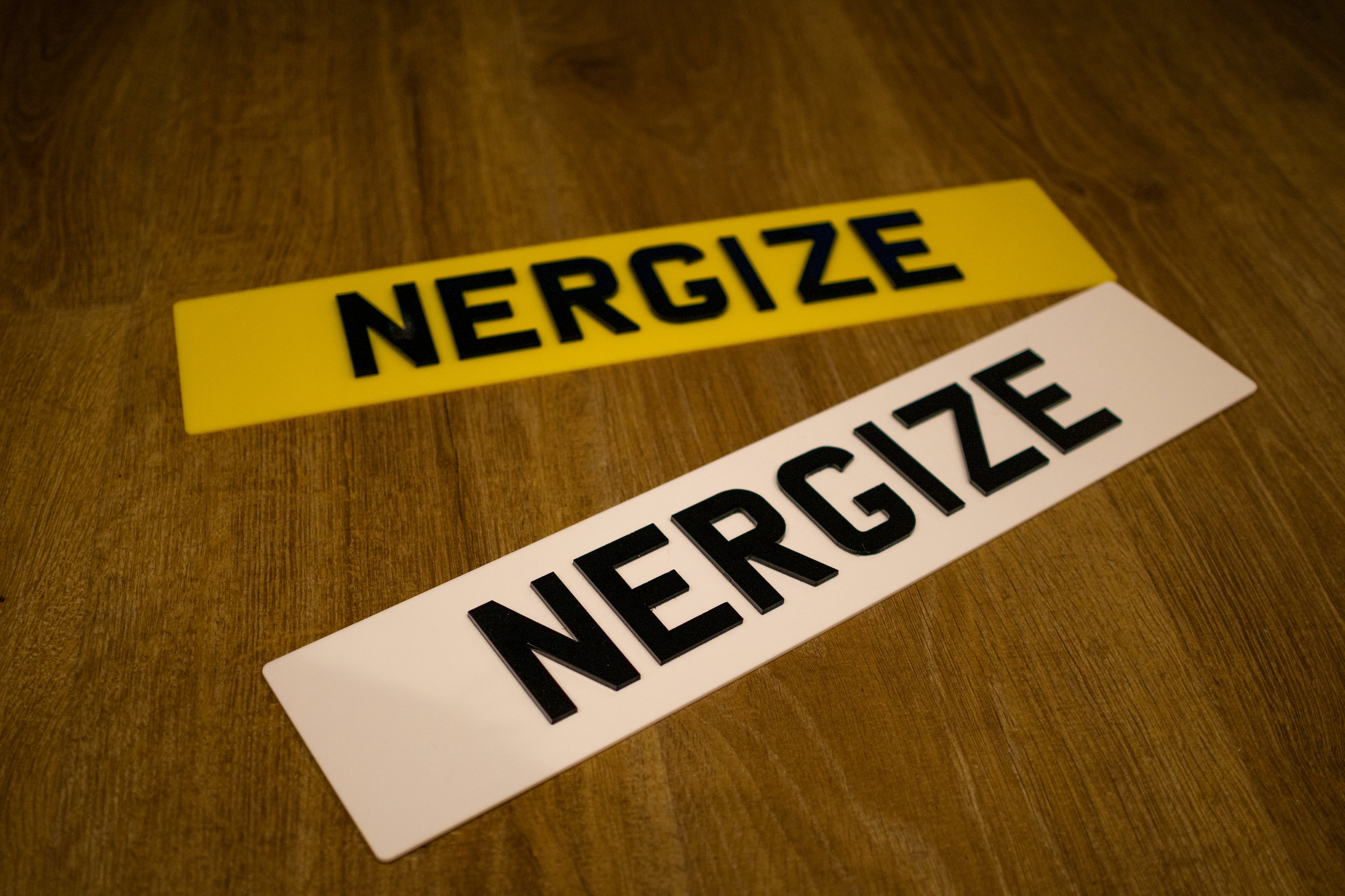 Kustom Show Plates - 3mm Acrylic - Front & Rear