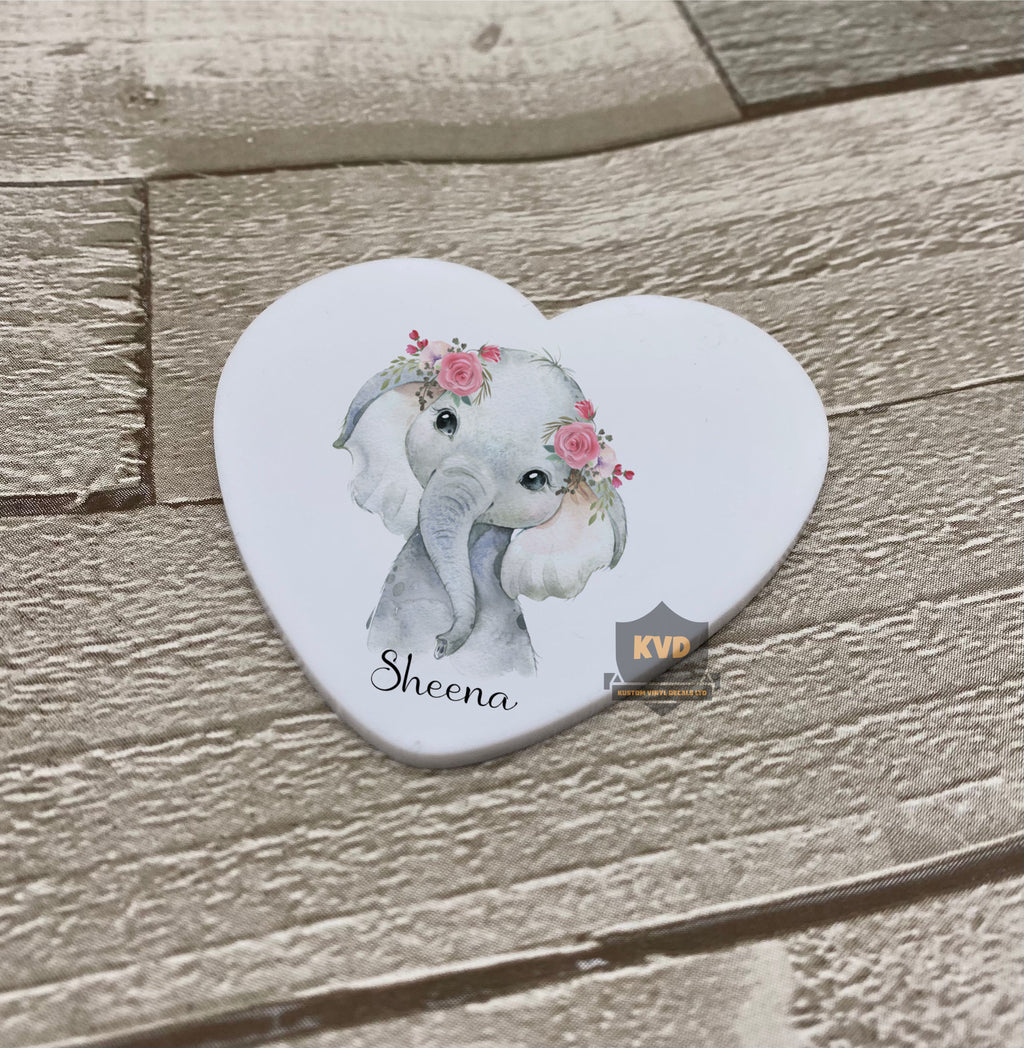Cute elephant with flowers Fridge Magnet