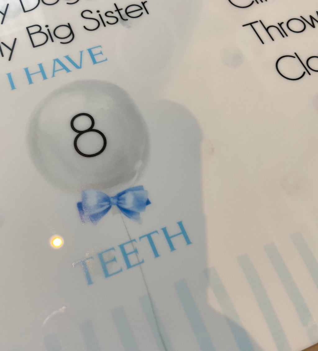 First Birthday Milestone Board For boys